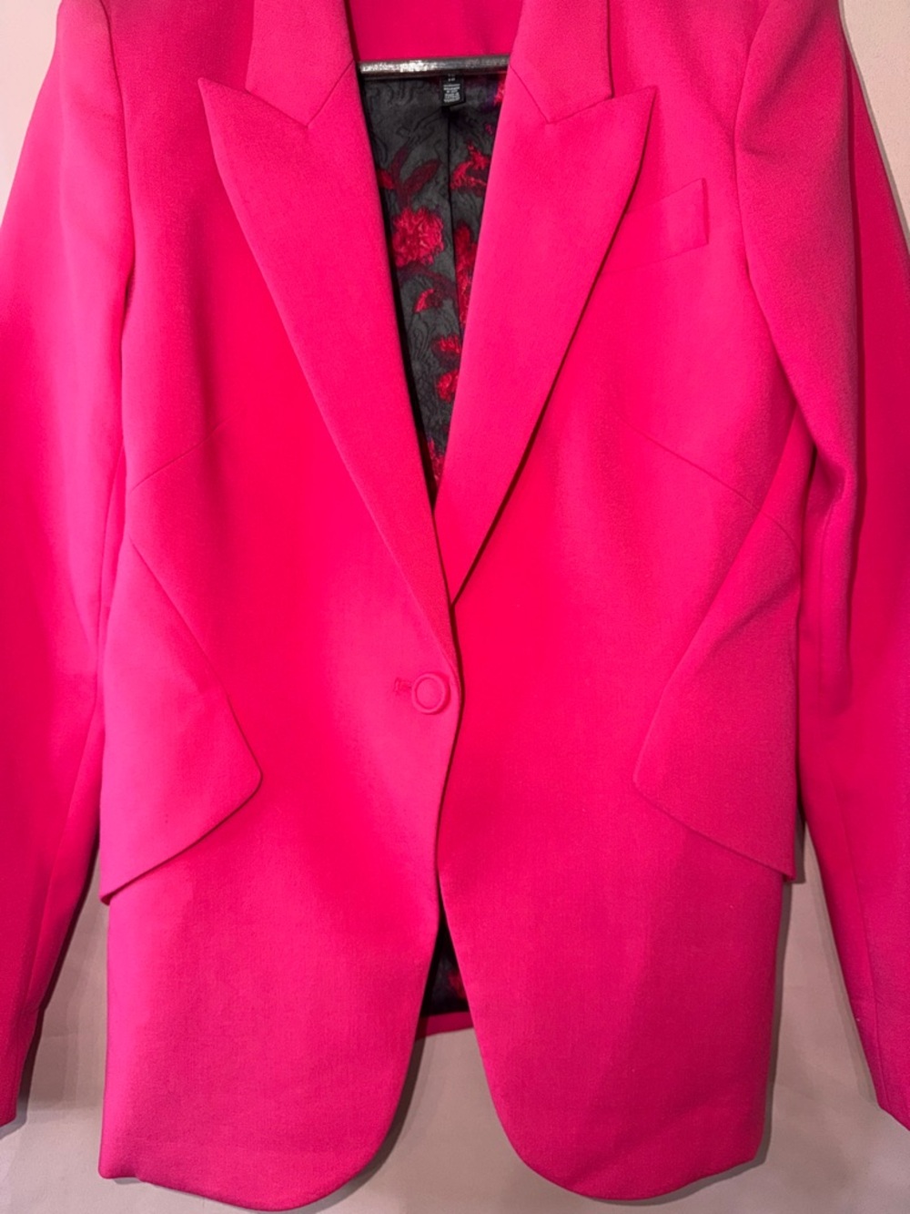 White House Black Market Bright Pink Single-Button Blazer - Picture 2 of 13
